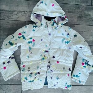 Kids Star Patterned White Jacket